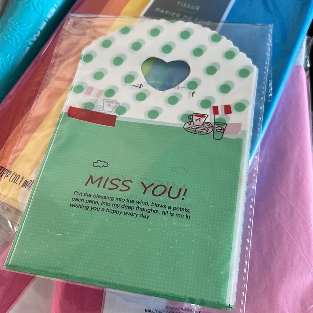 10 pcs Small Miss You Bags Loot Bags Favor Bags Treat Bags 4.80" x 5.7" In.